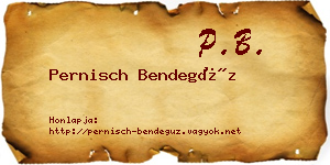 Pernisch Bendegúz névjegykártya